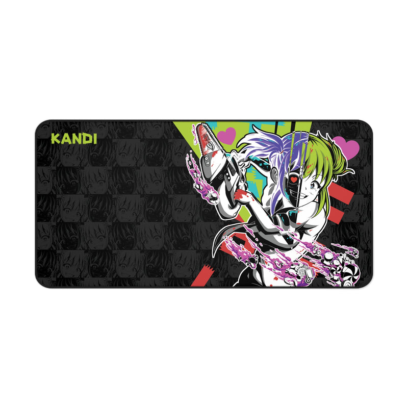 Kandi - Cute yandere anime girl Large Mouse Pad Desk Mat