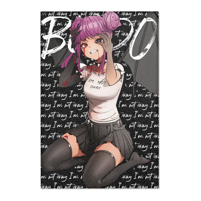 Budo 40% transformation - Sad gothic anime girl Area Rug