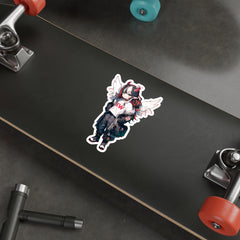 Kira - Demon Angel Elf Cyberpunk cute anime girl Die-Cut Sticker