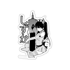 Shizuka B&W Kawaii Anime Nurse - Creepy Cute - Die-Cut Sticker