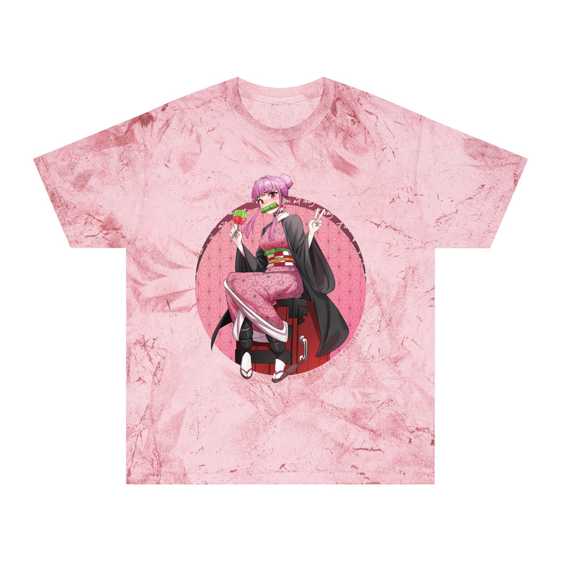 Budo Cosplaying as Nezuko - Cute Anime Girl Unisex Color Blast T-Shirt