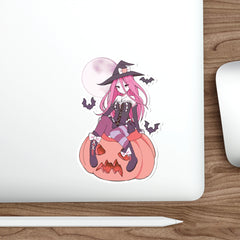 Yuuki Kawaii Witch Cute Anime Girl Die-Cut Sticker