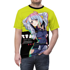 Lucy - Cyberpunk Anime Girl Unisex AOP Cut & Sew T-shirt