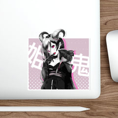 Oni-Hime B&W Hentai Demon Kawaii Anime Girl Die-Cut Sticker