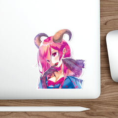 Oni-Hime Hentai Demon Kawaii Anime Girl 1/2 Die-Cut Sticker