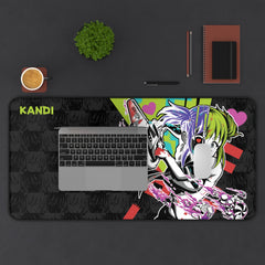 Kandi - Cute yandere anime girl Large Mouse Pad Desk Mat