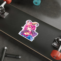 Oni-Hime Hentai Demon Kawaii Anime Girl 1/2 Die-Cut Sticker