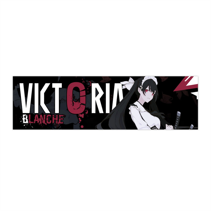 Victoria Blanche - Deadly maid anime girl Bumper Stickers