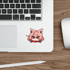 Kasuga Chibi Face - Cute werewolf anime girl Die-Cut Sticker