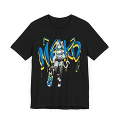 Tori - Icy blue raspberry - Neko skater anime girl Unisex T-shirt