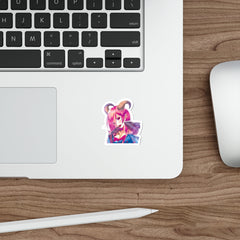 Oni-Hime Hentai Demon Kawaii Anime Girl 1/2 Die-Cut Sticker