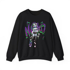 Tori - Lethal Purple - Neko skater anime girl Unisex Sweatshirt