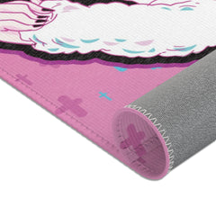 Pink Maaya XP - Creepy kawaii anime girl Area Rug