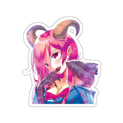 Oni-Hime Hentai Demon Kawaii Anime Girl 1/2 Die-Cut Sticker