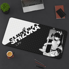 Shizuka - Demon kawaii anime nurse B&W 16"x32" Mouse Pad Desk Mat