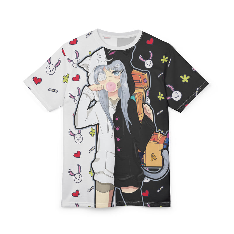 Aahra Cute lazy anime girl Unisex AOP Cut & Sew T-shirt