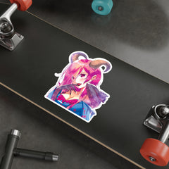 Oni-Hime Hentai Demon Kawaii Anime Girl 1/2 Die-Cut Sticker