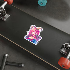 Oni-Hime Hentai Demon Kawaii Anime Girl 1/2 Die-Cut Sticker