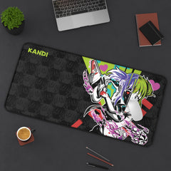 Kandi - Cute yandere anime girl Large Mouse Pad Desk Mat