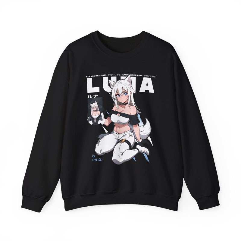 Luna - Wolf anime girl - werewolf Sweatshirt