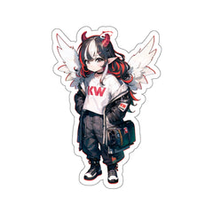 Kira - Demon Angel Elf Cyberpunk cute anime girl Die-Cut Sticker