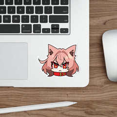 Kasuga Chibi Face - Cute werewolf anime girl Die-Cut Sticker