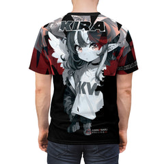 Kira - Demon Angel Elf Cyberpunk cute anime girl Unisex AOP Cut & Sew Tee