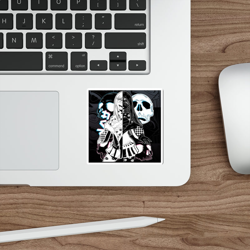 Sehen Crazy Anime Girl Die-Cut Sticker