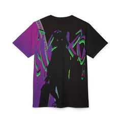 Tori - Lethal purple - Neko skater anime girl Unisex AOP Cut & Sew T-shirt