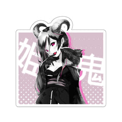 Oni-Hime B&W Hentai Demon Kawaii Anime Girl Die-Cut Sticker