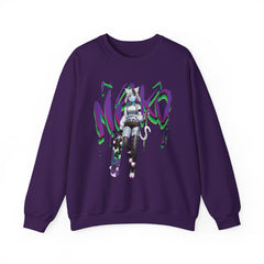 Tori - Lethal Purple - Neko skater anime girl Unisex Sweatshirt