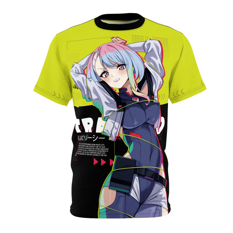 Lucy - Cyberpunk Anime Girl Unisex AOP Cut & Sew T-shirt