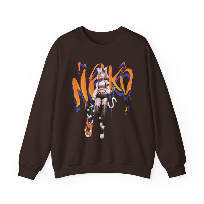 Tori - Orange tornado - Neko skater anime girl Unisex Sweatshirt