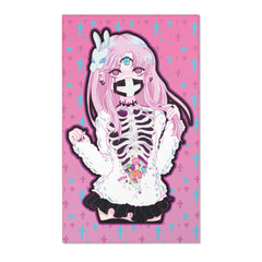 Pink Maaya XP - Creepy kawaii anime girl Area Rug