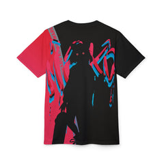 Tori - Trippy watermelon - Neko skater anime girl Unisex AOP Cut & Sew T-shirt