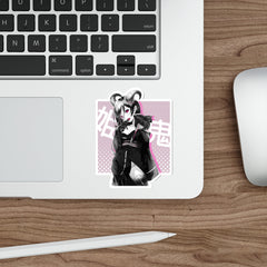 Oni-Hime B&W Hentai Demon Kawaii Anime Girl Die-Cut Sticker