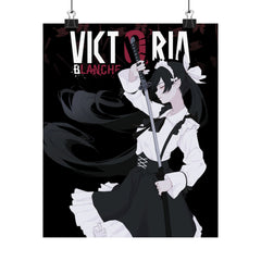 Victoria Blanche side - Deadly maid anime girl 9x11inch Premium Matte Poster