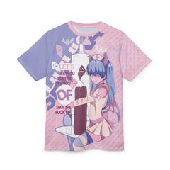 Shizuka V2 Kawaii Anime Nurse - Creepy Cute - Unisex AOP Cut & Sew T-shirt