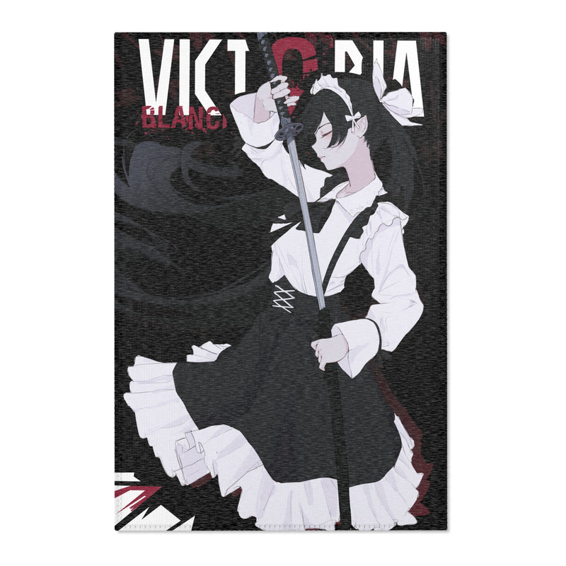 Victoria Blanche side - Deadly maid anime girl Area Rug