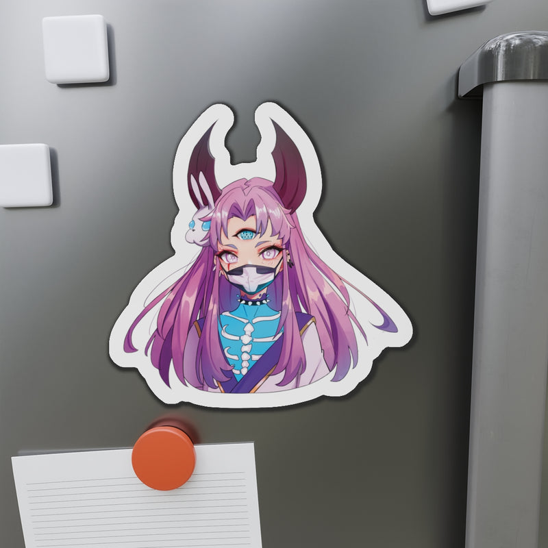 Bust up-Maaya Cosplaying as Kaguya from Naruto - Cute Anime Girl Kiss-Cut Magnets