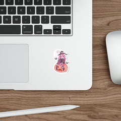 Yuuki Kawaii Witch Cute Anime Girl Die-Cut Sticker