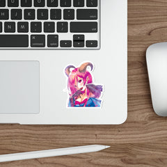 Oni-Hime Hentai Demon Kawaii Anime Girl 1/2 Die-Cut Sticker