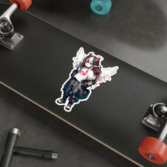 Kira - Demon Angel Elf Cyberpunk cute anime girl Die-Cut Sticker