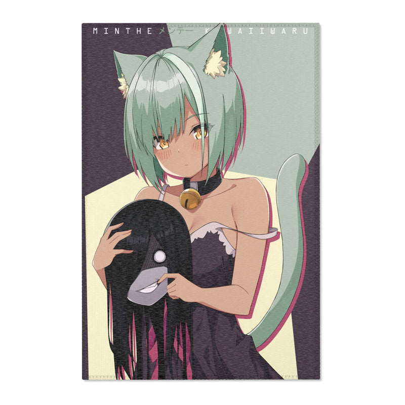 Minthe - Creepy cute neko anime girl Area Rug