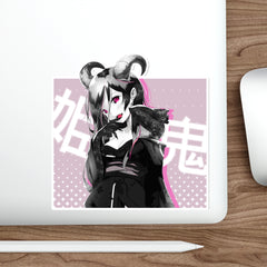 Oni-Hime B&W Hentai Demon Kawaii Anime Girl Die-Cut Sticker