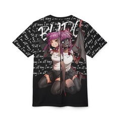 Budo Transformation Sad anime girl Unisex AOP Cut & Sew T-shirt