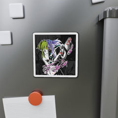 Kandi Cute Yandere Anime Girl Kiss-Cut Magnets