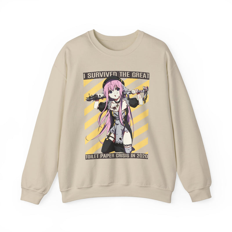 Lucille Toilet Paper Crisis Survivor Sexy Bad Anime Nun Unisex Sweatshirt