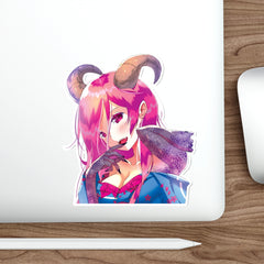 Oni-Hime Hentai Demon Kawaii Anime Girl 1/2 Die-Cut Sticker