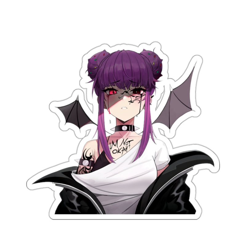 Budo V3 Sad Monster Anime Girl Die-Cut Sticker